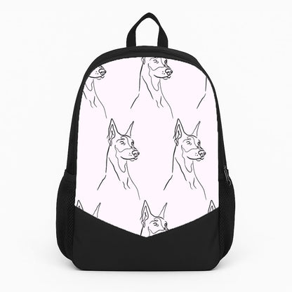Dobermann Outline - Dog Pattern Large Backpack