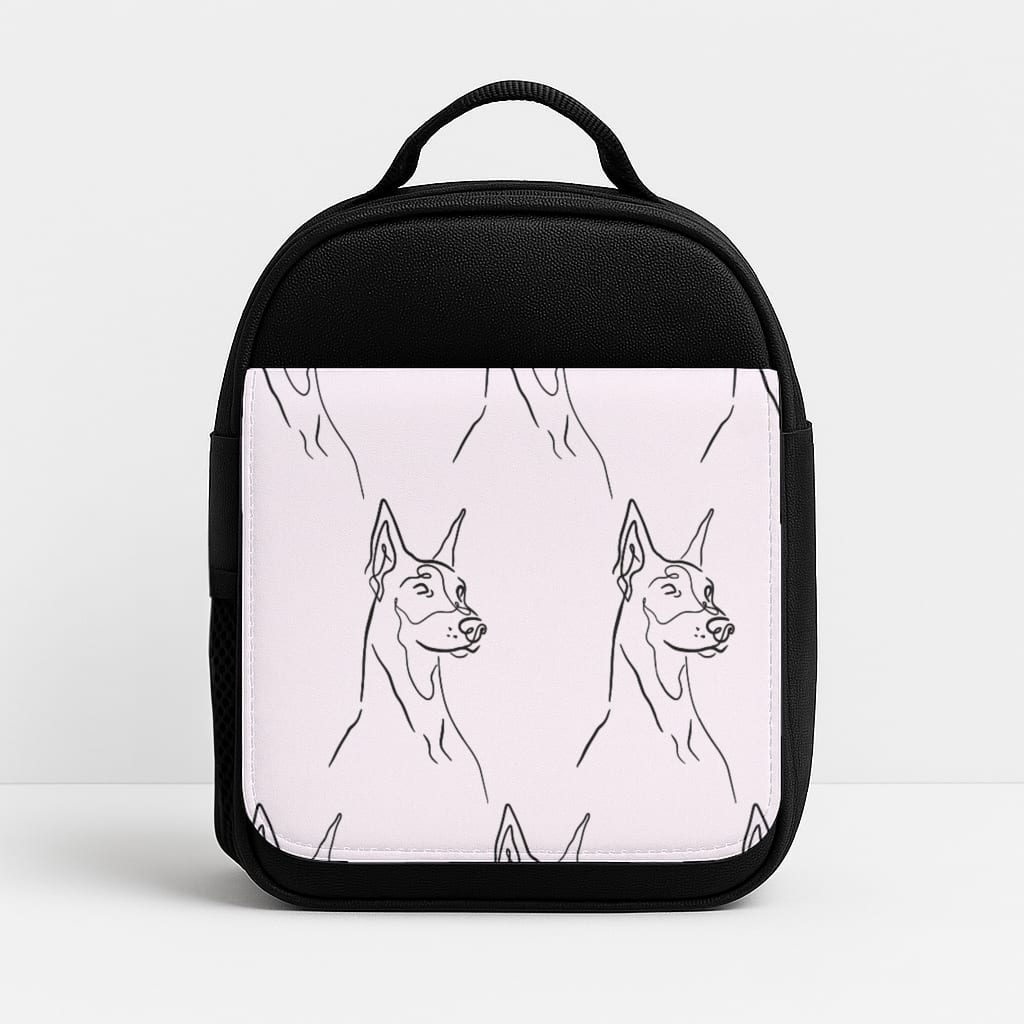 Dobermann Outline - Dog Pattern Lunchbox
