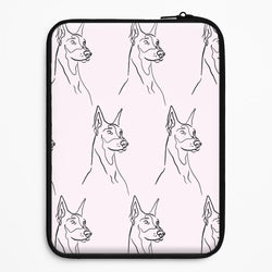 Dobermann Outline - Dog Pattern Universal Laptop Sleeve