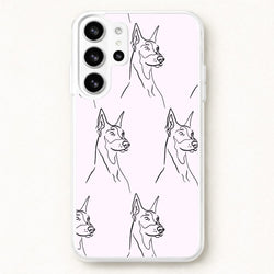 Dobermann Outline - Dog Pattern Phone Case for Galaxy S26 Ultra