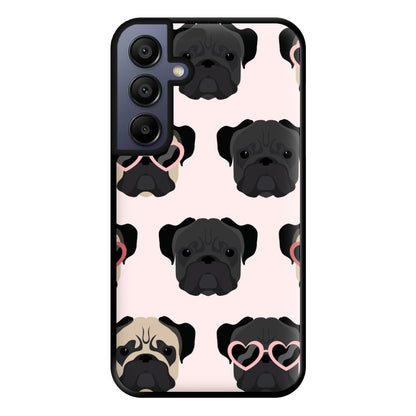 Sunny Pug Life - Dog Pattern Phone Case for Galaxy A15