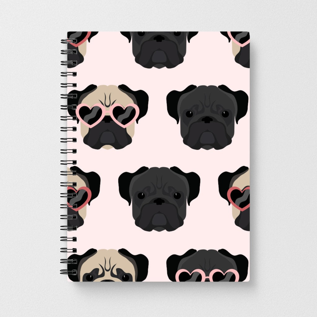 Sunny Pug Life - Dog Pattern Notebook