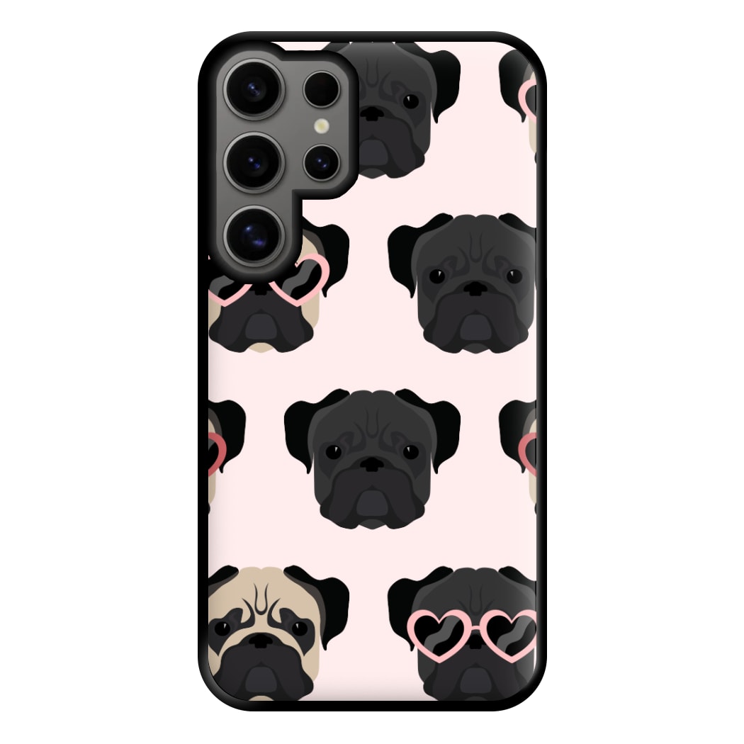 Sunny Pug Life - Dog Pattern Phone Case for Galaxy S24 Ultra