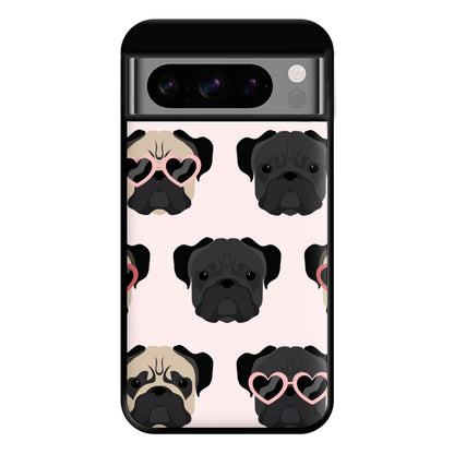 Sunny Pug Life - Dog Pattern Phone Case for Google Pixel 8 Pro