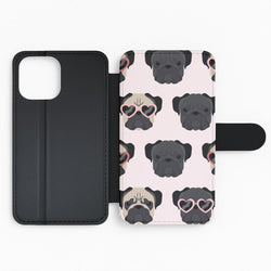 Sunny Pug Life - Dog Pattern Flip Phone Case