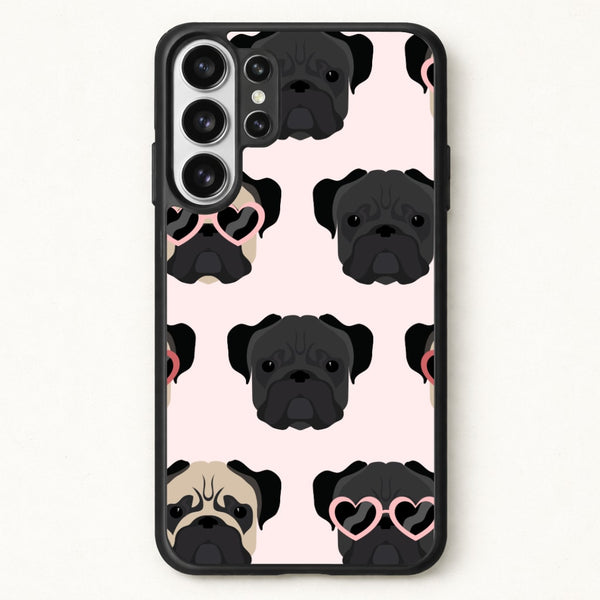Sunny Pug Life - Dog Pattern Phone Case for Galaxy S26 Ultra