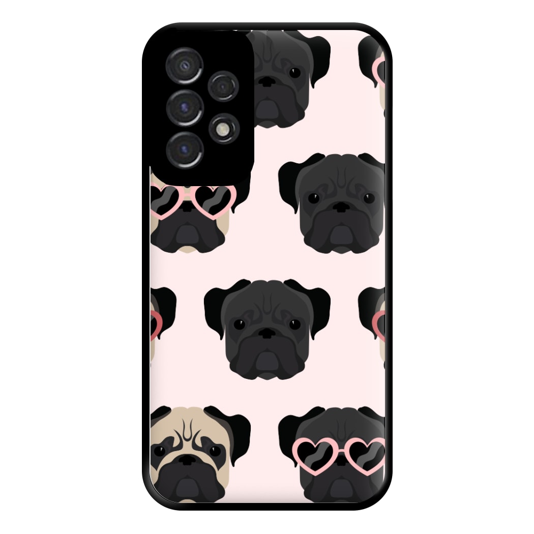 Sunny Pug Life - Dog Pattern Phone Case for Galaxy A53