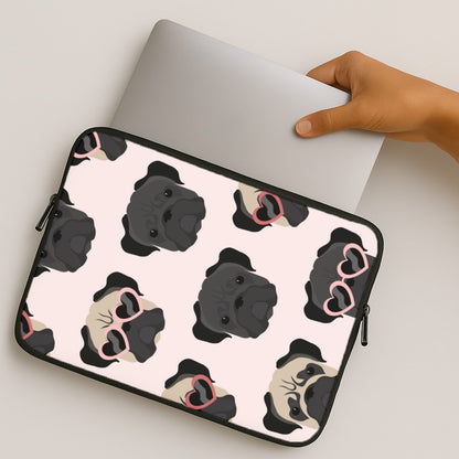 Sunny Pug Life - Dog Pattern MacBook Case