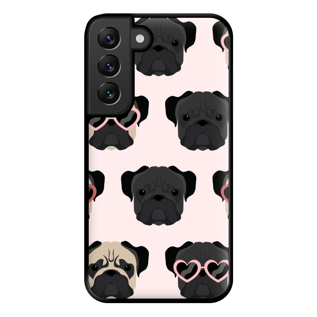 Sunny Pug Life - Dog Pattern Phone Case for Galaxy S22 Plus