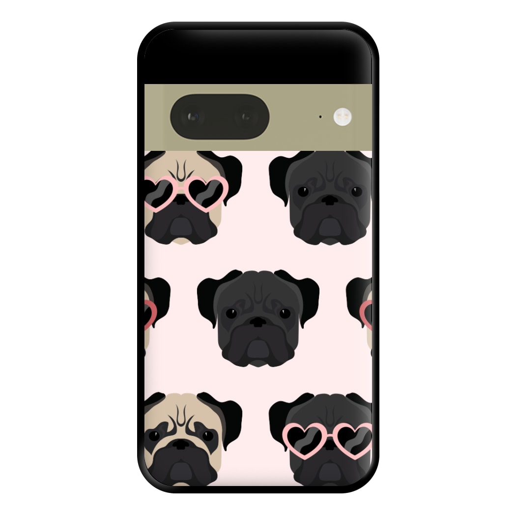 Sunny Pug Life - Dog Pattern Phone Case for Google Pixel 7a