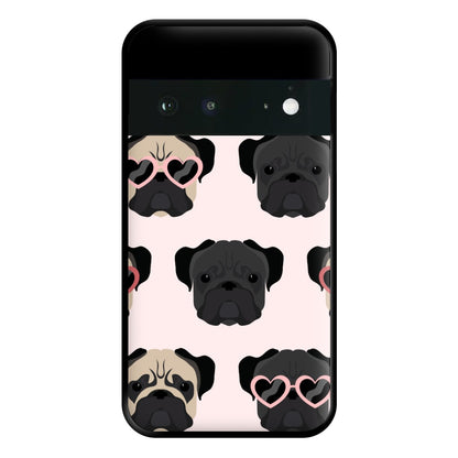 Sunny Pug Life - Dog Pattern Phone Case for Google Pixel 6a