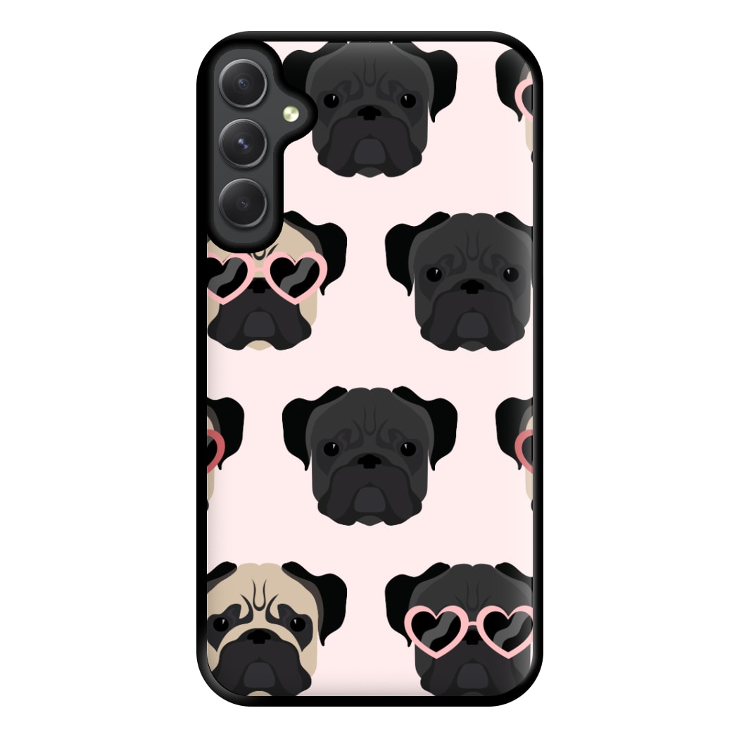 Sunny Pug Life - Dog Pattern Phone Case for Galaxy A54