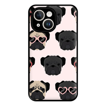 Sunny Pug Life - Dog Pattern Phone Case for iPhone 14 Plus