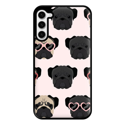 Sunny Pug Life - Dog Pattern Phone Case for Galaxy S23 Plus