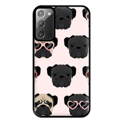 Sunny Pug Life - Dog Pattern Phone Case for Galaxy Note 20 Ultra