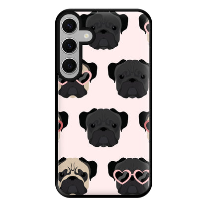 Sunny Pug Life - Dog Pattern Phone Case for Galaxy S24FE