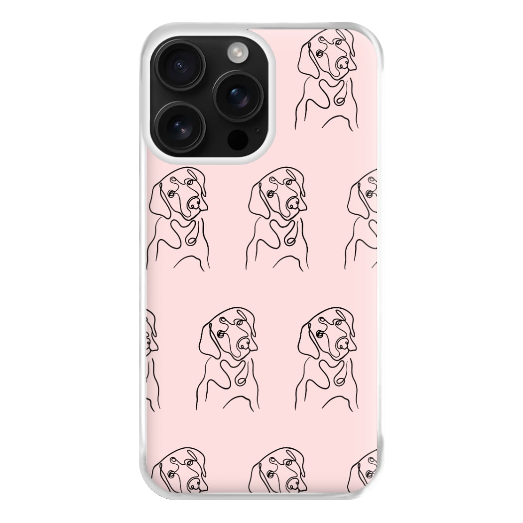 Labrador Outline - Dog Pattern Phone Case