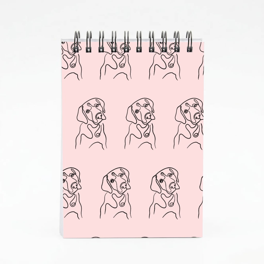 Labrador Outline - Dog Pattern Notebook