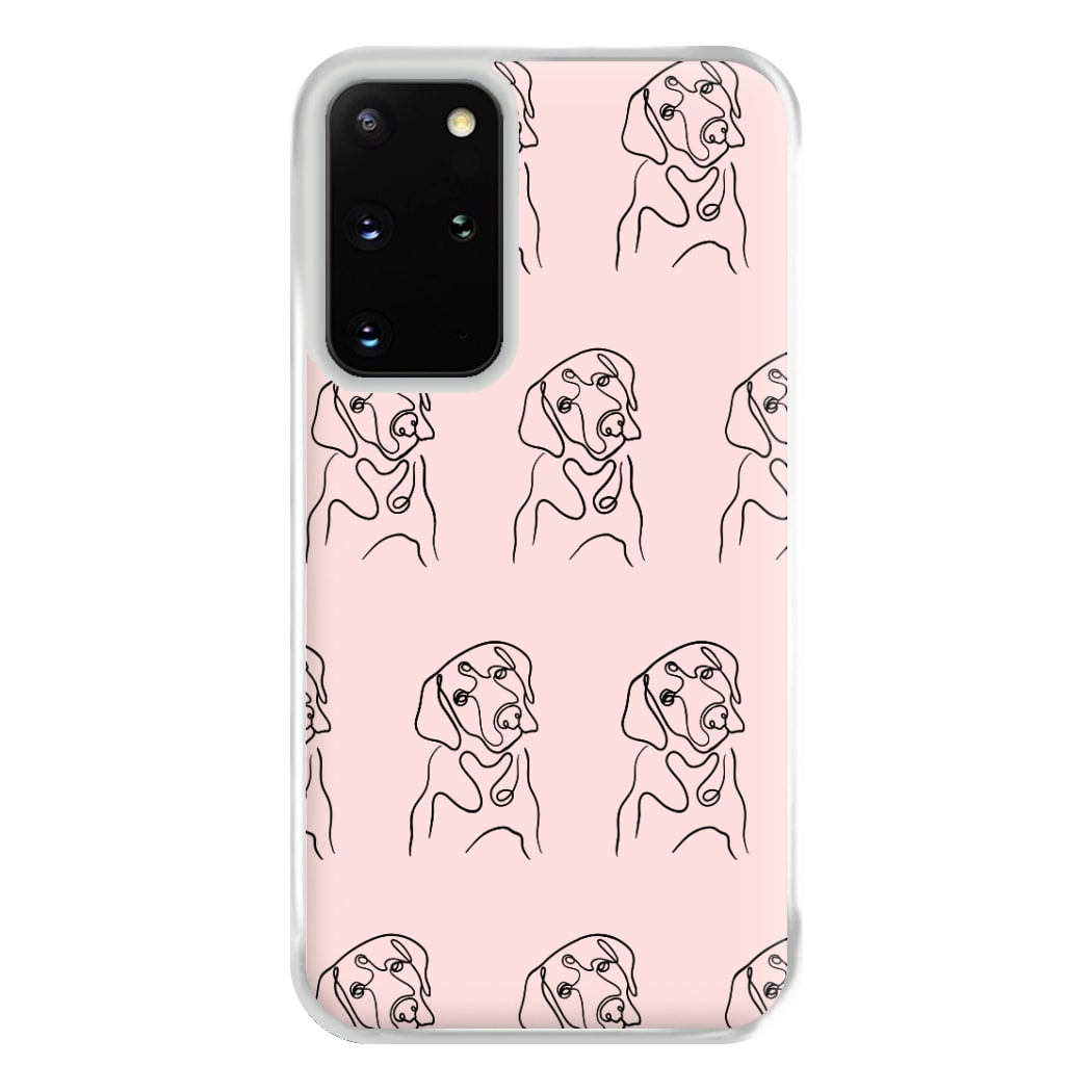 Labrador Outline - Dog Pattern Phone Case for Galaxy S20 Plus