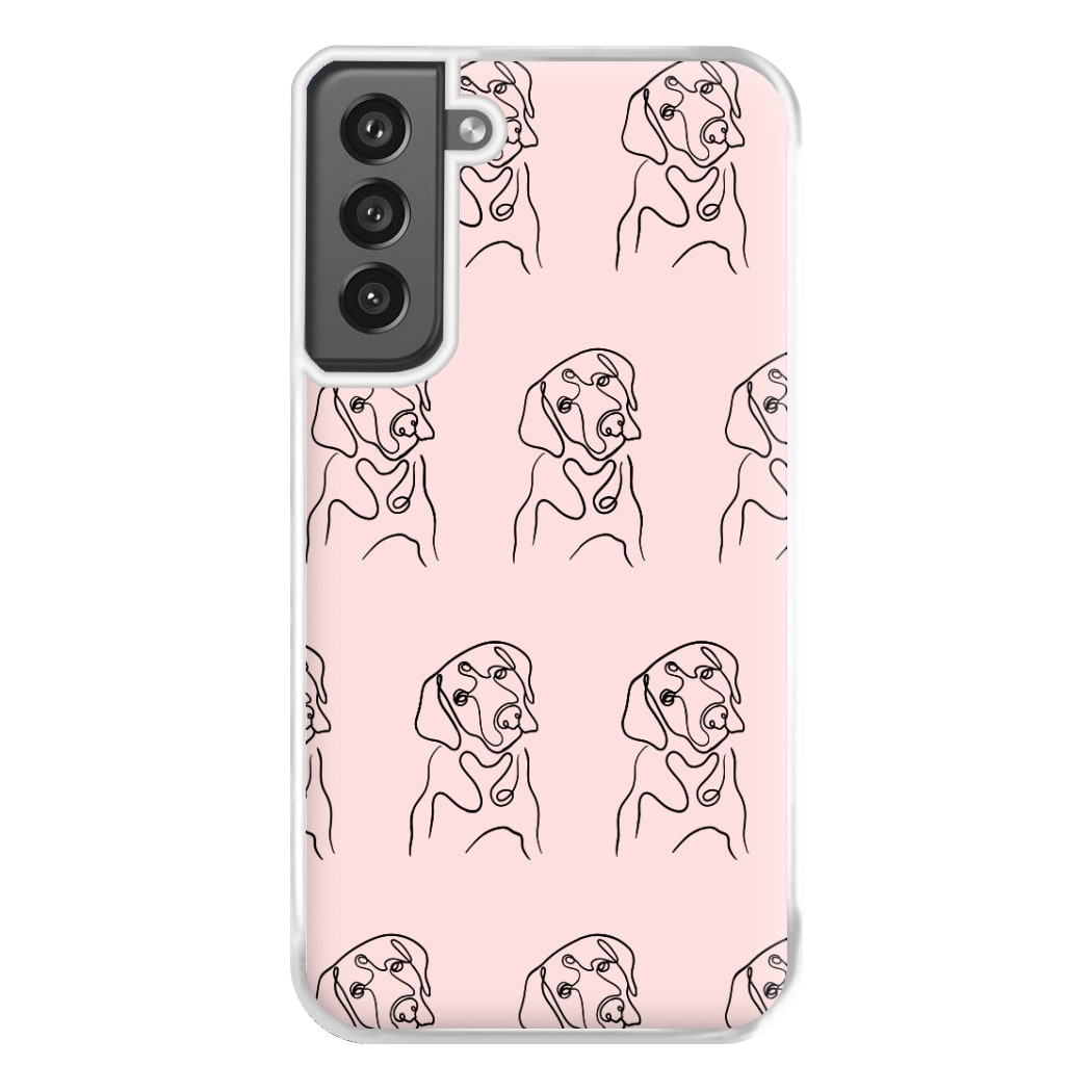 Labrador Outline - Dog Pattern Phone Case for Galaxy S21FE