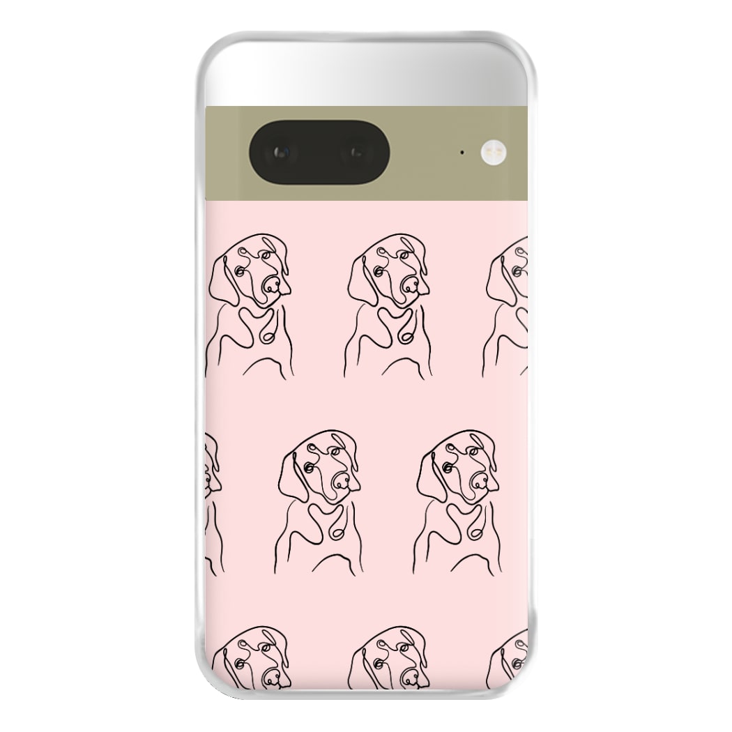 Labrador Outline - Dog Pattern Phone Case for Google Pixel 7a