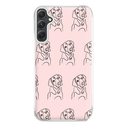 Labrador Outline - Dog Pattern Phone Case for Galaxy A14