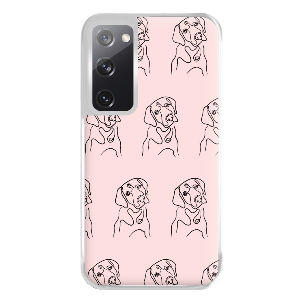 Labrador Outline - Dog Pattern Phone Case for Galaxy S20FE