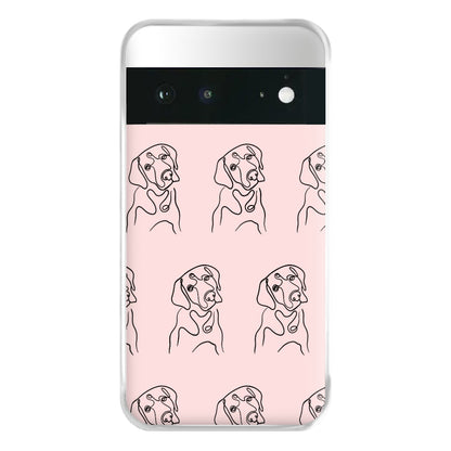 Labrador Outline - Dog Pattern Phone Case for Google Pixel 6a