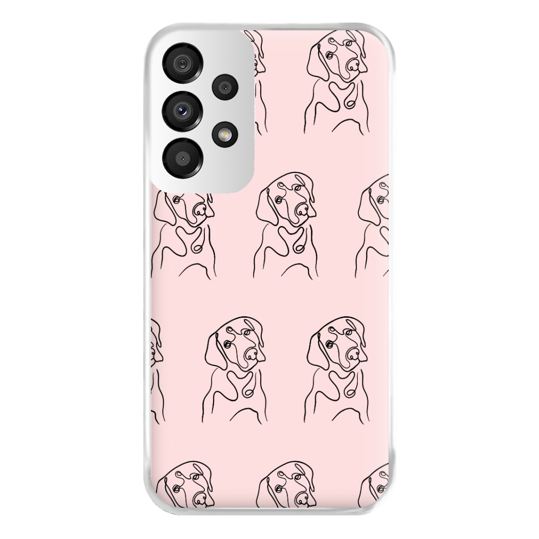 Labrador Outline - Dog Pattern Phone Case for Galaxy A33