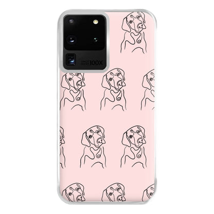 Labrador Outline - Dog Pattern Phone Case for Galaxy S20 Ultra