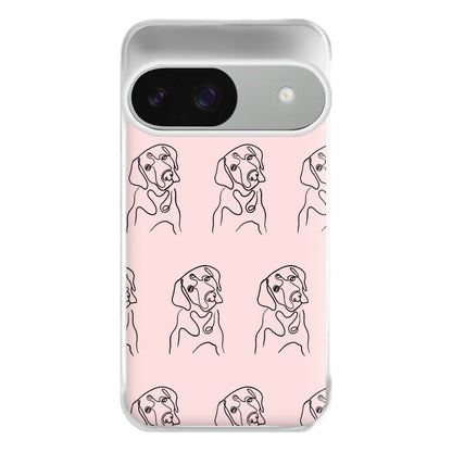 Labrador Outline - Dog Pattern Phone Case for Google Pixel 9 / 9 Pro