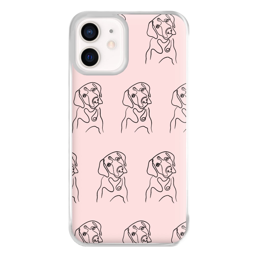 Labrador Outline - Dog Pattern Phone Case for iPhone 12 Mini