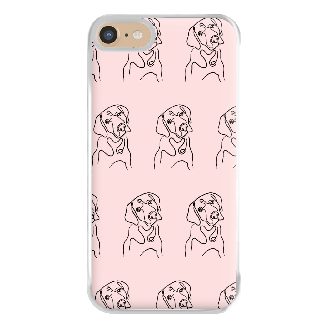 Labrador Outline - Dog Pattern Phone Case for iPhone 6 / 7 / 8 / SE