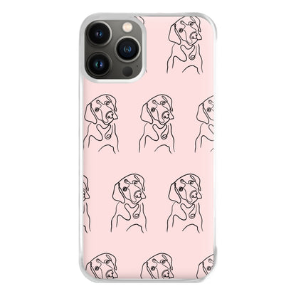 Labrador Outline - Dog Pattern Phone Case for iPhone 13 Pro Max