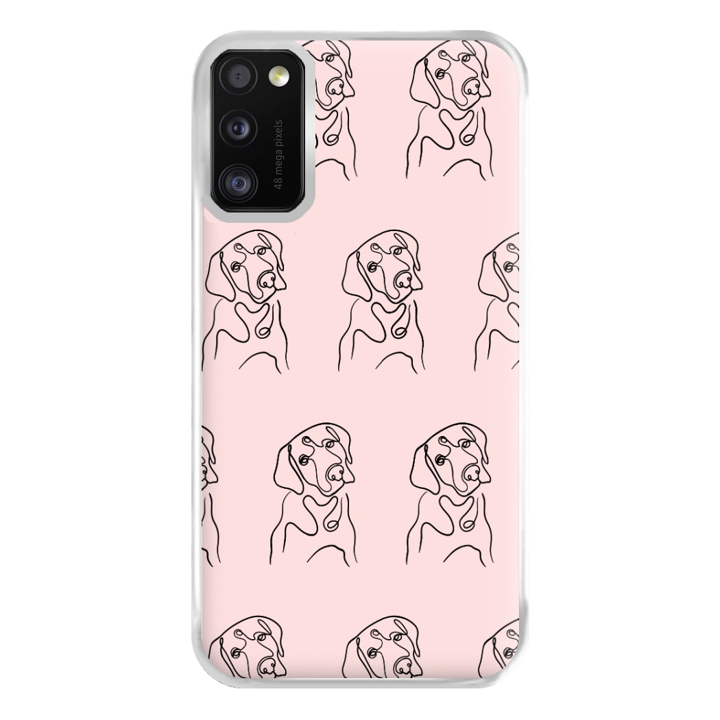 Labrador Outline - Dog Pattern Phone Case for Galaxy A41