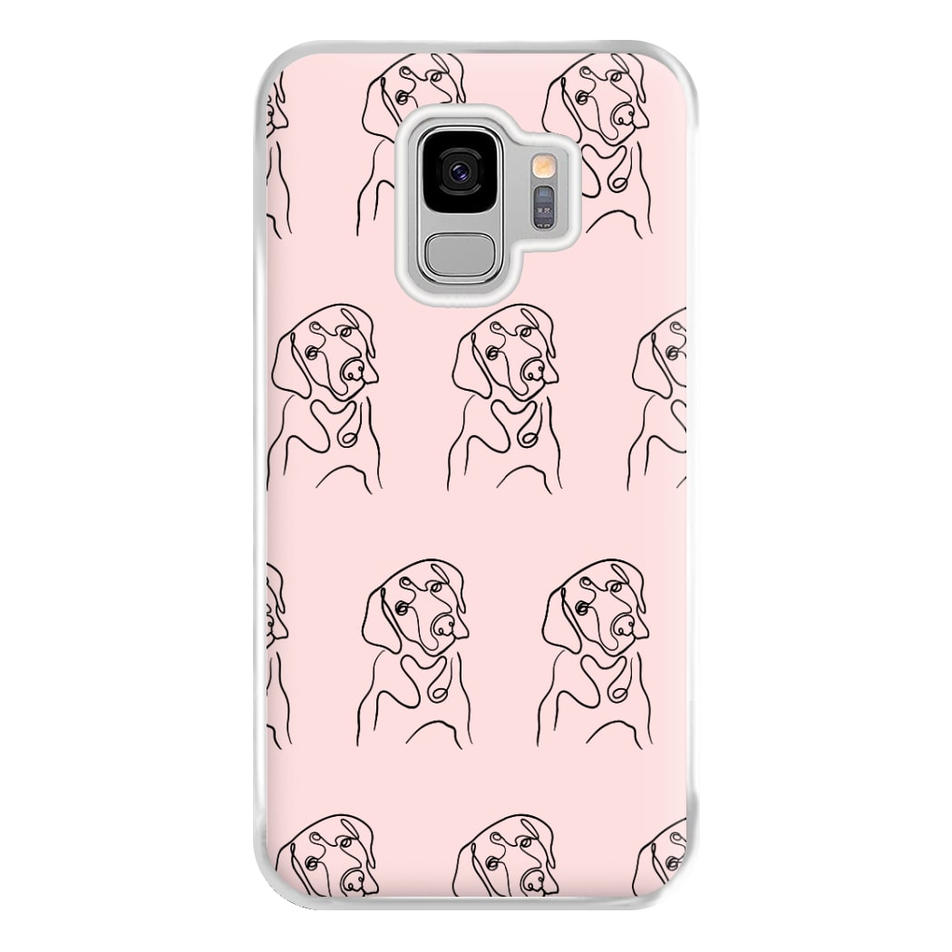 Labrador Outline - Dog Pattern Phone Case for Galaxy S9 Plus