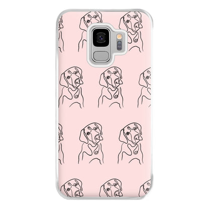 Labrador Outline - Dog Pattern Phone Case for Galaxy S9 Plus