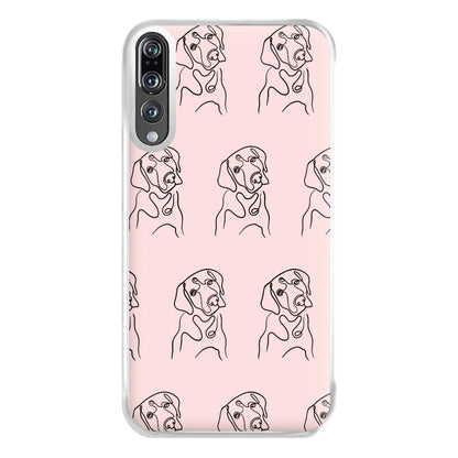 Labrador Outline - Dog Pattern Phone Case for Huawei P20 Pro