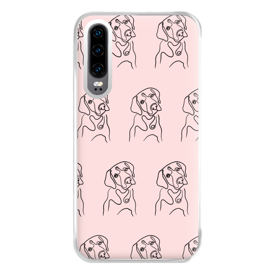 Labrador Outline - Dog Pattern Phone Case for Huawei P30