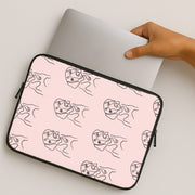Labrador Outline - Dog Pattern Laptop Sleeve 2