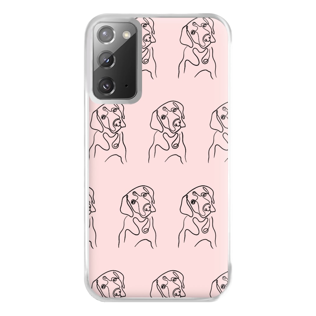 Labrador Outline - Dog Pattern Phone Case for Galaxy Note 20 Ultra