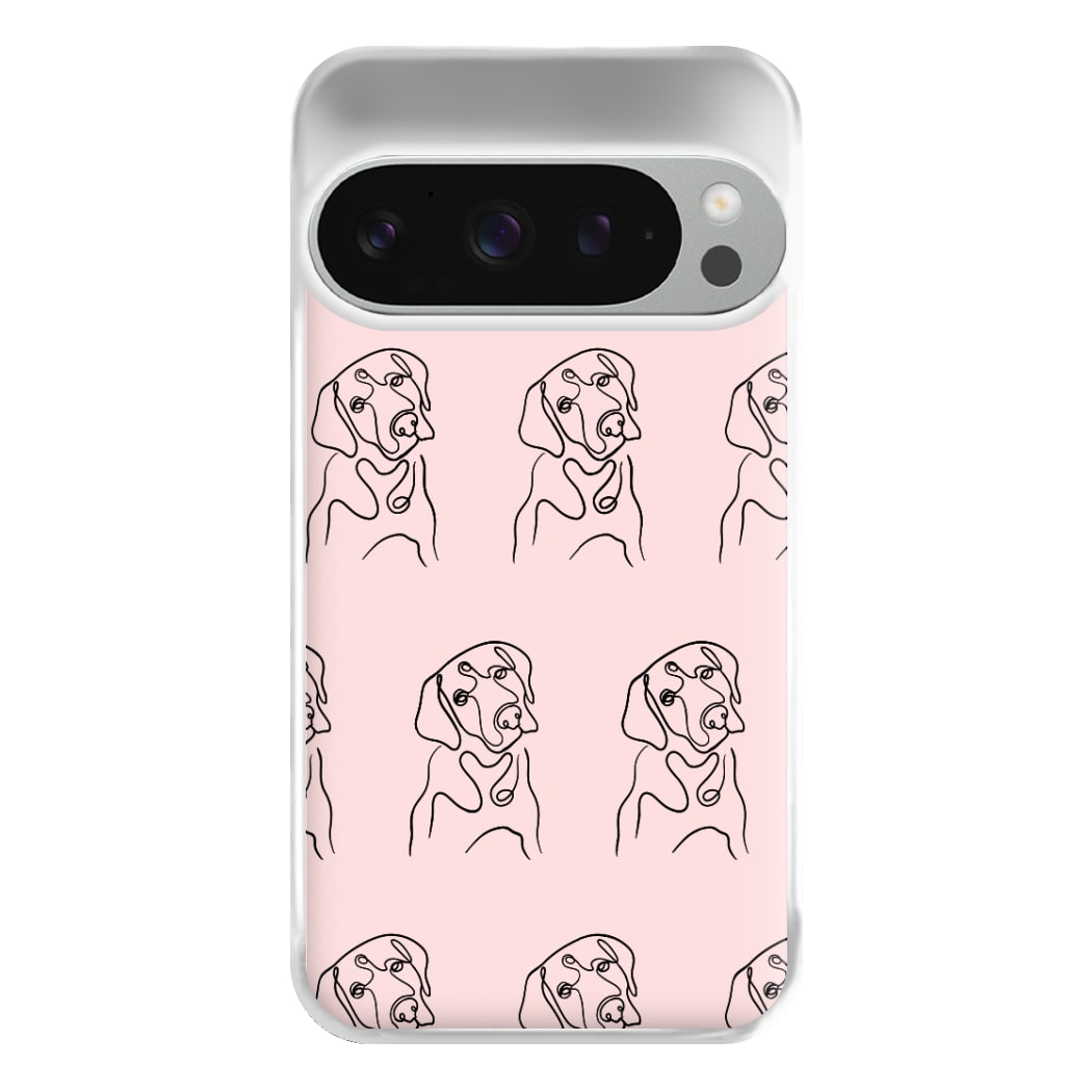 Labrador Outline - Dog Pattern Phone Case for Google Pixel 9 Pro XL