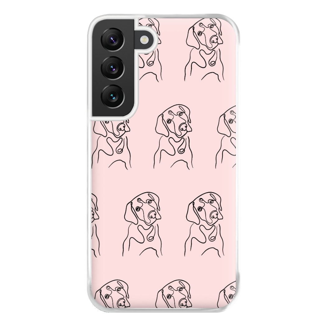 Labrador Outline - Dog Pattern Phone Case for Galaxy S22 Plus