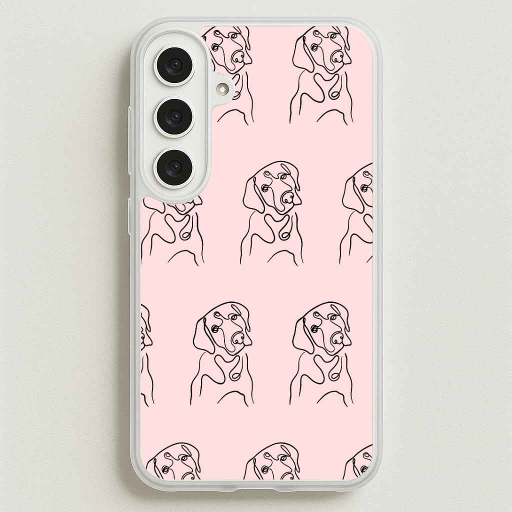 Labrador Outline - Dog Pattern Phone Case for Galaxy S25FE