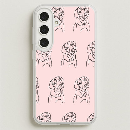 Labrador Outline - Dog Pattern Phone Case for Galaxy S25FE