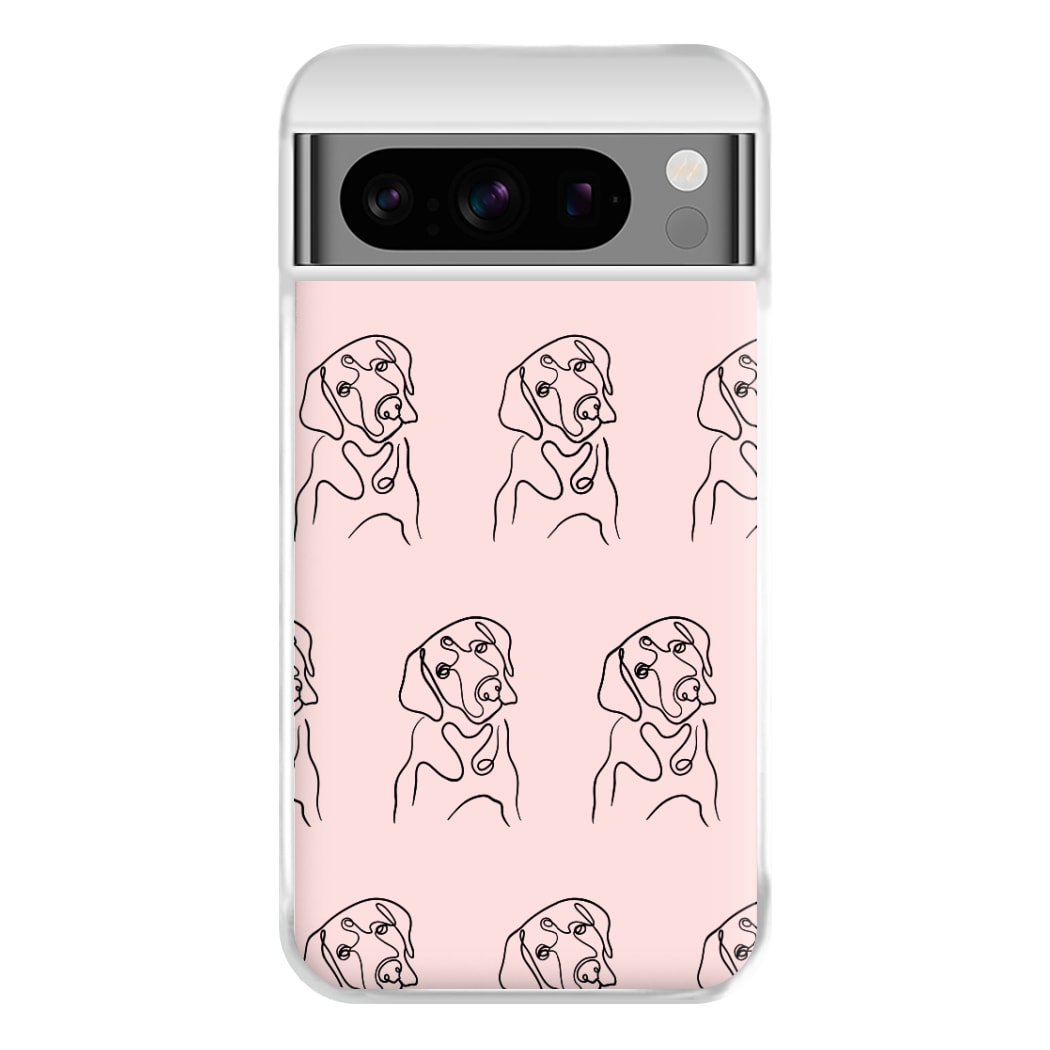 Labrador Outline - Dog Pattern Phone Case for Google Pixel 8 Pro