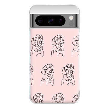 Labrador Outline - Dog Pattern Phone Case for Google Pixel 8 Pro