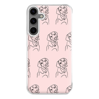 Labrador Outline - Dog Pattern Phone Case for Galaxy S24FE