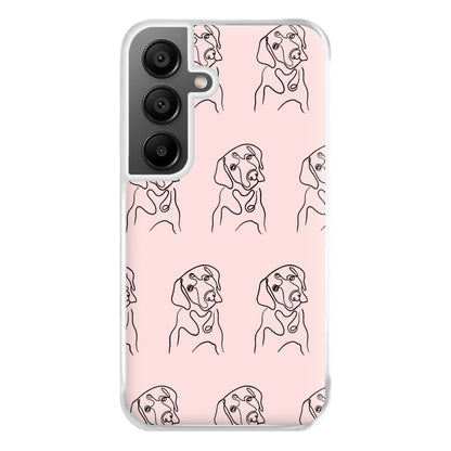 Labrador Outline - Dog Pattern Phone Case for Galaxy A55