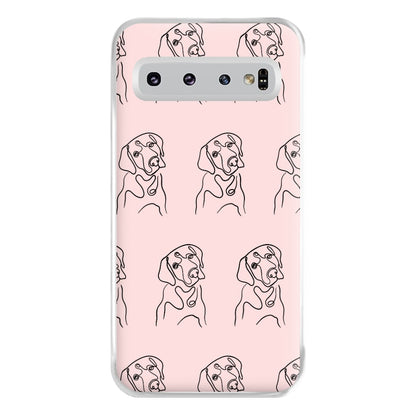 Labrador Outline - Dog Pattern Phone Case for Galaxy S10 Plus